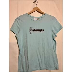 Donuts it’s Best For Dinner Blue T-Shirt Unisex Size Large